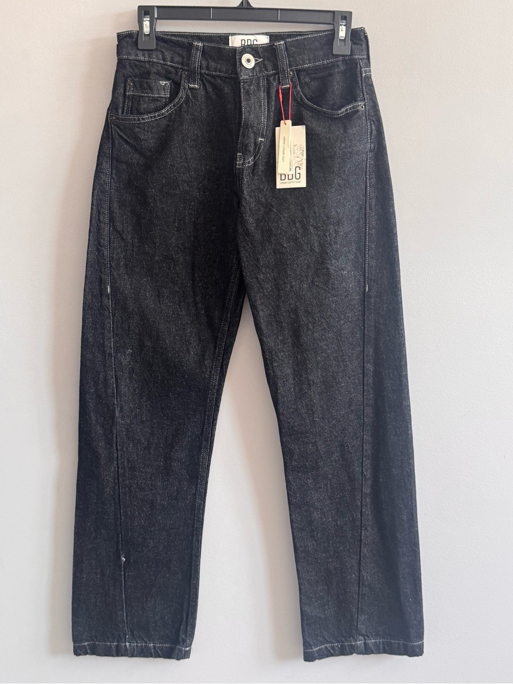 BDG Urban Outfitters Black High Rise Straight Leg Jeans Size 24 NWT